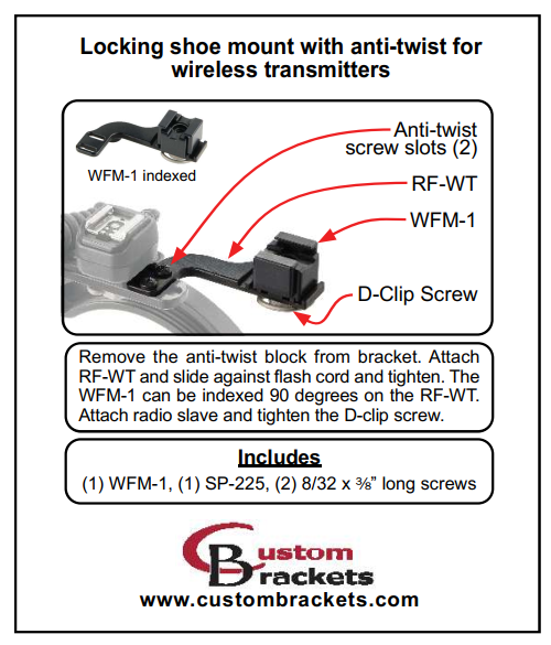 RF-WT (Wireless transmitter, video light mount)